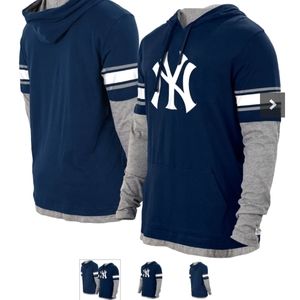 Men's New York Yankees New Era Navy Big & Tall Twofer Pullover Hoodie